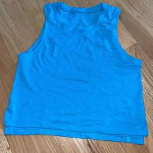 LULULEMON TRAIN TO BE TANK TOP BLUE